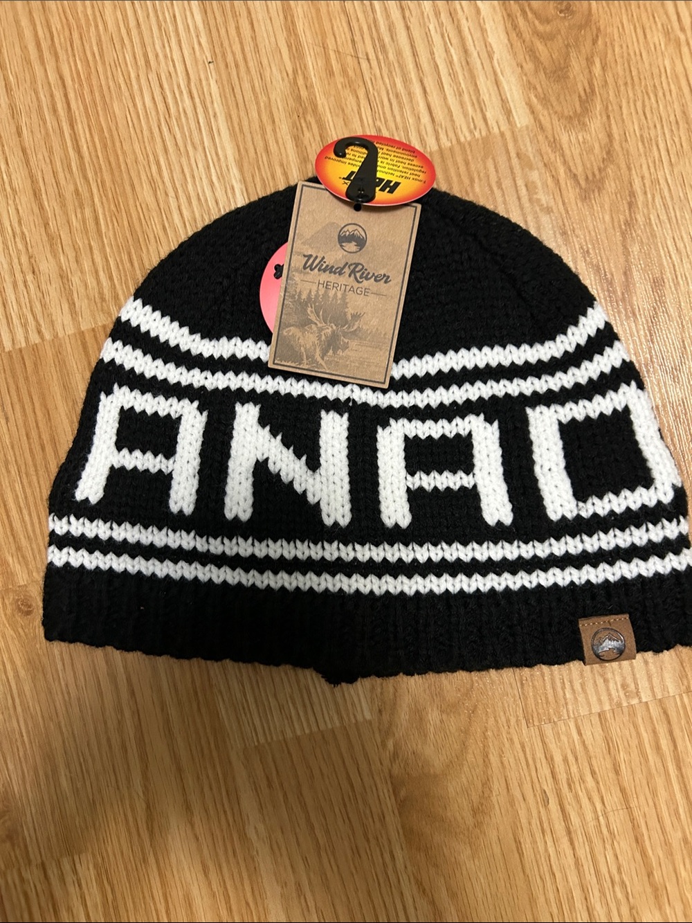 Black and White Knit Beanie